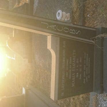 JACOBS Maria Elizabeth 1916-1982