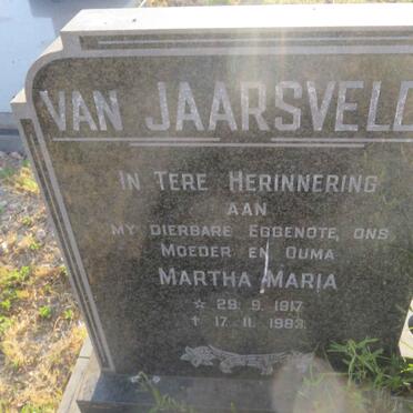 JAARSVELD Martha Maria, van 1917-1983
