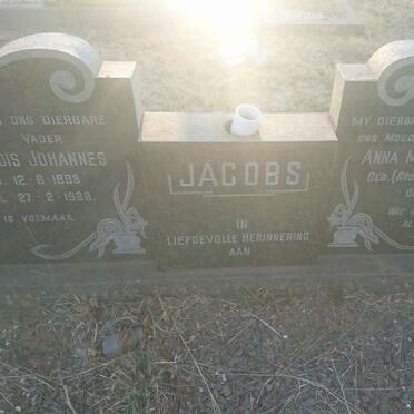 JACOBS Francois Johannes 1883-1968 &amp; Anna Margaretha GROBLER 1889-1967