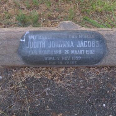 JACOBS Gert Cristoffel Johannes 1897-1977 &amp; Judith Johanna LOMBAARD 1902-1959
