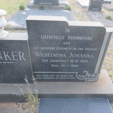 JONKER Johannes Petrus 1882-1968 &amp; Wilhelmina Johanna CAMPHER 1890-1964