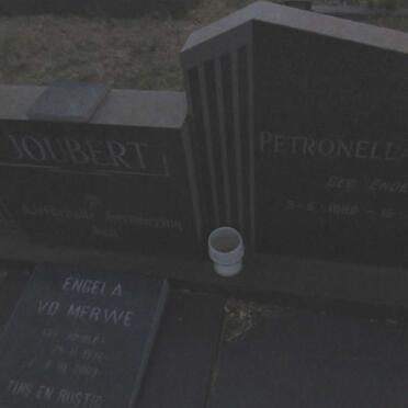 JOUBERT Pieter Gideon Rynier 1878-1971 &amp; Petronella Sarah ENGELA 1886-1974 ::  V.D. MERWE Engela nee JOUBERT 1920-200?