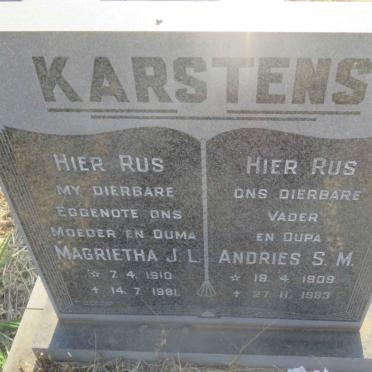 KARSTENS Andries S.M. 1909-1983 &amp; Magrietha J.L. 1910-1981