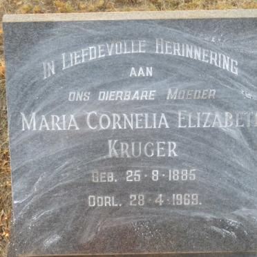 KRUGER Maria Cornelia Elizabeth 1885-1969