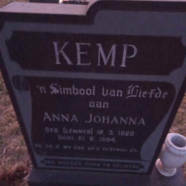 KEMP Anna Johanna nee LEMMER 1920-1994