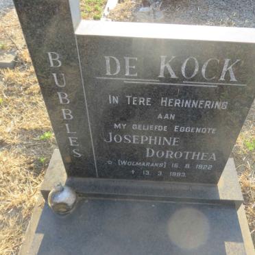 KOCK Josephine Dorothea, de nee WOLMARANS 1922-1983