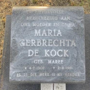 KOCK Maria Gerbrechta, de nee MAREE 1907-1981