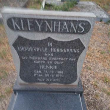 KLEYNHANS Henkie 191?-1970