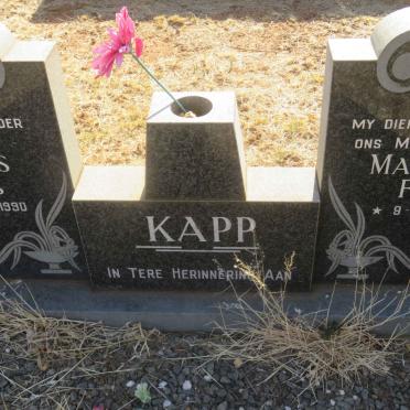KAPP Johannes Marthinus 1925-1990 &amp; Magdalena Francina 1933-1976