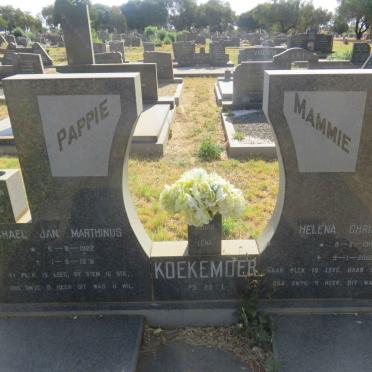KOEKEMOER Michael Jan Marthinus 1922-1978 &amp; Helena Christina 1919-2000