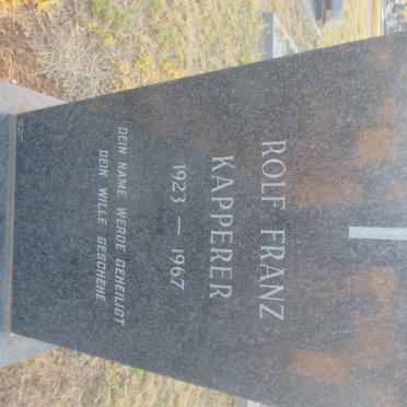 KAPPERER Rolf Franz 1923-1967