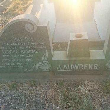 LAUWRENS Lewies Hendrik 1891-1967 &amp; Cornelia Petronella 1897-1980