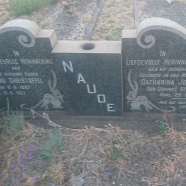 NAUDE Barend Christoffel 1887-1967 &amp; Catharina Johanna GOUWS 1886-1965