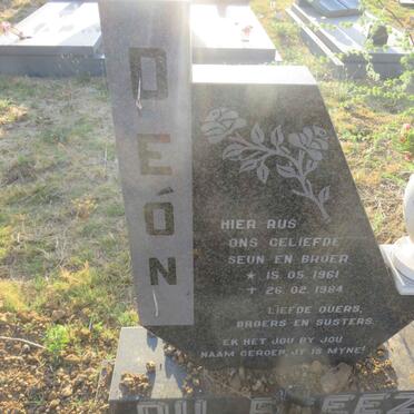 PREEZ Deon, du 1961-1984