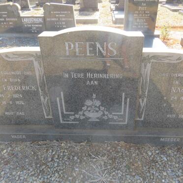 PEENS George Frederick 1924-1976 &amp; Naomi 1928-1991