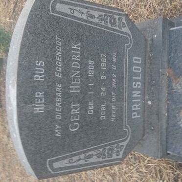 PRINSLOO Gert Hendrik 1908-1967 &amp; Margaretha Susanna BOOYSEN 1906-1997