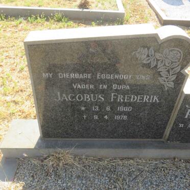 RENSBURG Jacobus Frederik, Jansen van 1900-1978 &amp; Frederika Elizabeth 1907-1989