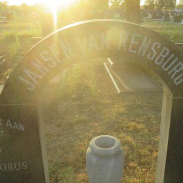 RENSBURG Johannes Theodorus, Jansen van 1902-1968 &amp; Helletjie Elizabeth JOUBERT 1908-1985