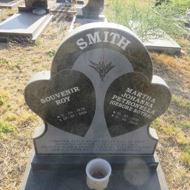 SMITH Souvenir Roy 1928-2014 &amp; Martha Johanna Petronella BOTHA 1939-2008