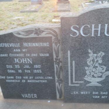 SCHUTTE John 1917-1965 &amp; Phyllis 1924-2003