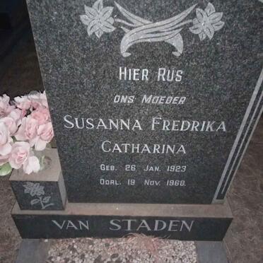 STADEN Susanna Fredrika Catharina, van 1923-1968