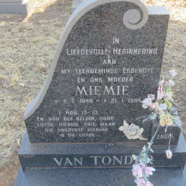 TONDER Miemie, van 1949-1984