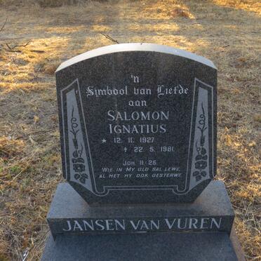 VUREN Saloman Ignatius, Jansen van 1927-1981