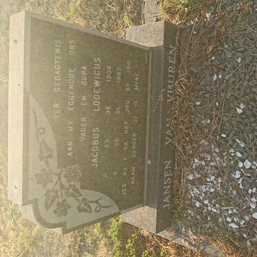 VUUREN Jacobus Lodewicus, Jansen van 1906-1983 &amp; Hester Jacoba  NEETHLING 1919-2004