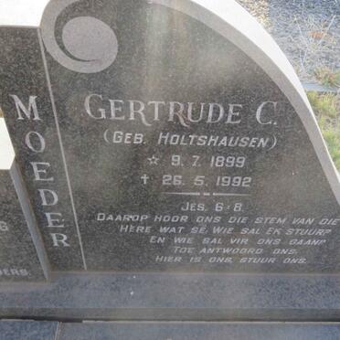 VOGEL Gertrude C. HOLTSHAUSEN 1899-1992