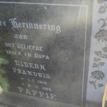 VILLIERS Gideon Francois, de 1915-1999 