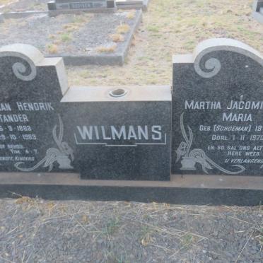 WILMANS Adriaan Hendrik Stander 1883-1963 &amp; Martha Jacomina Maria SCHOEMAN 1890-1970