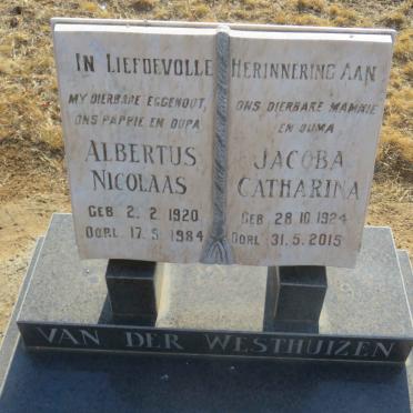 WESTHUIZEN Albertus Nicolaas, van der 1920-1984 &amp; Jacoba Catharina 1924-2015