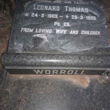 WORROLL Leonard Thomas 1903-1969
