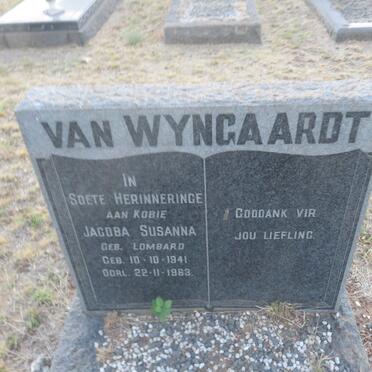 WYNGAARDT Jacoba Susanna, van nee LOMBARD 1941-1963