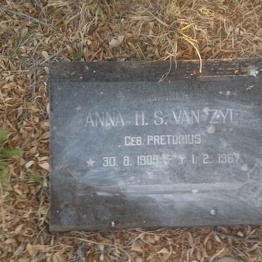 ZYL Anna H.S., van nee PRETORIUS 1909-1967