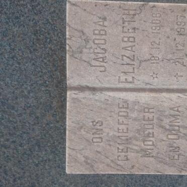 ? Jacoba Elizabeth 1906-1997