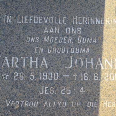 ? Martha Johanna 1930-2012