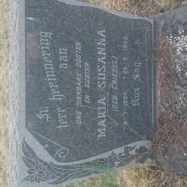 ? Maria Susanna nee GRIESEL 1924-1965