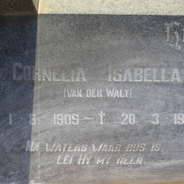 ? Benjamin Petrus 1910-1990 &amp; Cornelia Isabella VAN DER WALT 1909-1982