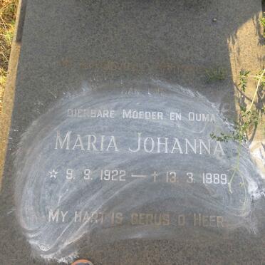 ? Maria Johanna 1922-1989
