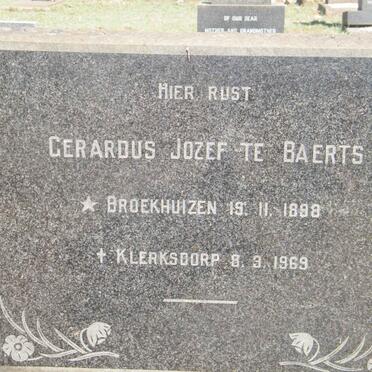 BAERTS Gerardus Jozef, te 1898-1969