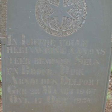 DELPORT Dirk Arnoldus 1907-1934