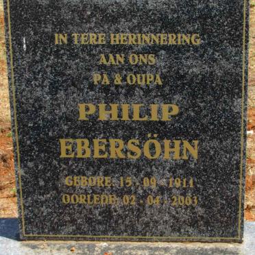 EBERSÖHN Philip 1911-2003