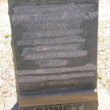 ERNST Willem Hendrik Johannes 1870-1940 &amp; Gertruida Cecilia KEET 1873-1954