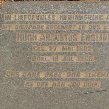 ENSLIN Hugh Augustus 1882-1965