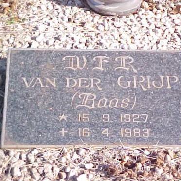 GRIJP W.F.R. van der 1927-1983