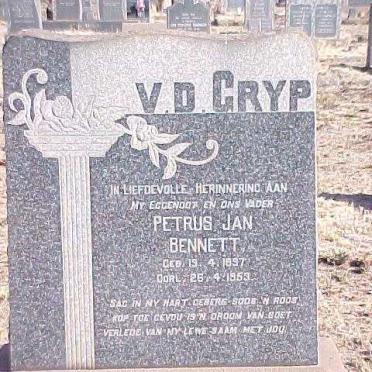 GRYP Petrus Jan Bennett, v.d. 1897-1953
