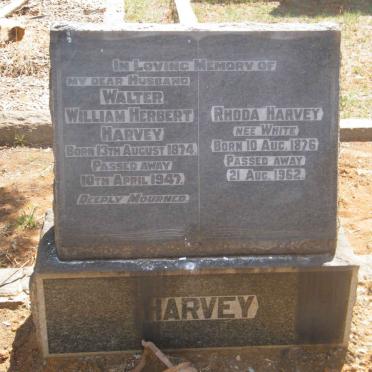 HARVEY Walter William Herbert 1874-1947 &amp; Rhoda WHITE 1876-1962