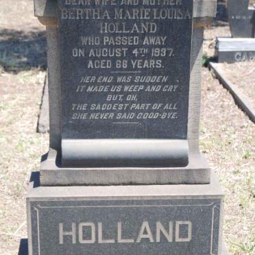 HOLLAND Bertha Marie Louisa -1937