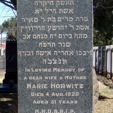 HORWITZ Marie -1928